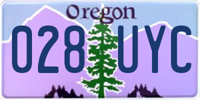 OR license plate 028UYC