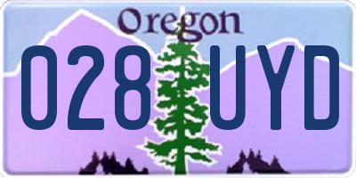 OR license plate 028UYD