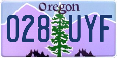 OR license plate 028UYF