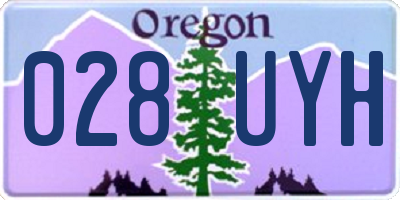 OR license plate 028UYH