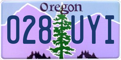 OR license plate 028UYI