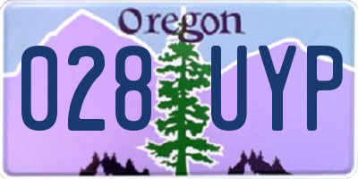 OR license plate 028UYP