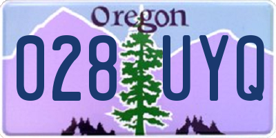 OR license plate 028UYQ