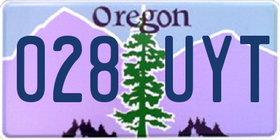 OR license plate 028UYT