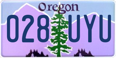 OR license plate 028UYU