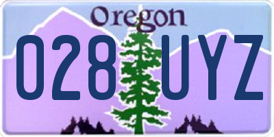 OR license plate 028UYZ