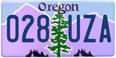 OR license plate 028UZA