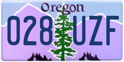 OR license plate 028UZF