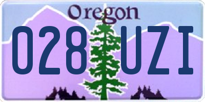 OR license plate 028UZI