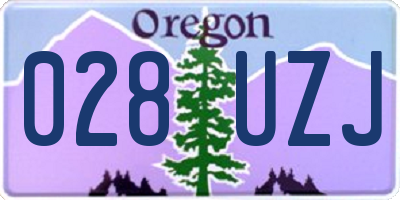 OR license plate 028UZJ