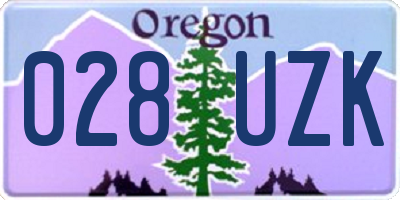 OR license plate 028UZK
