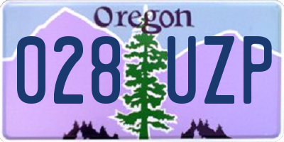 OR license plate 028UZP