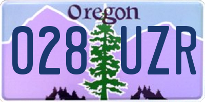 OR license plate 028UZR