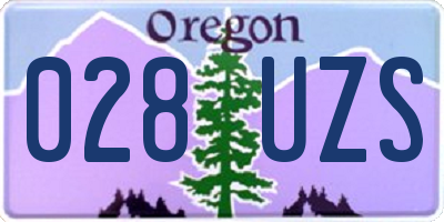 OR license plate 028UZS