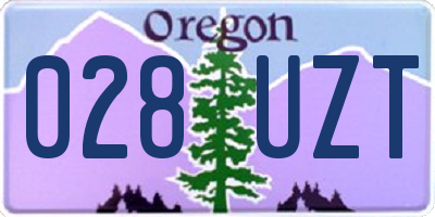 OR license plate 028UZT