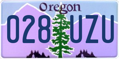 OR license plate 028UZU