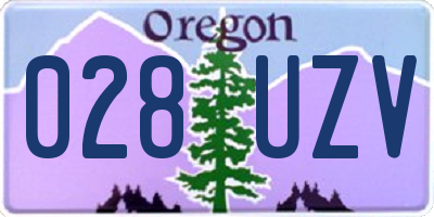 OR license plate 028UZV