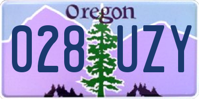 OR license plate 028UZY