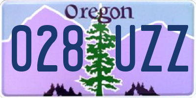 OR license plate 028UZZ