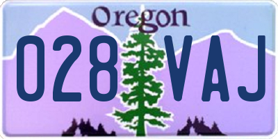 OR license plate 028VAJ