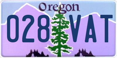 OR license plate 028VAT