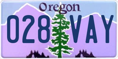 OR license plate 028VAY