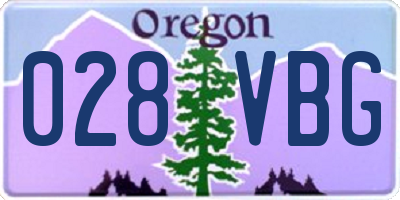 OR license plate 028VBG