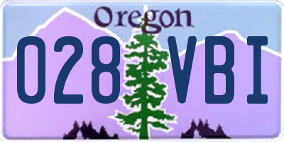 OR license plate 028VBI