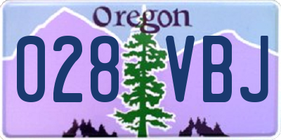 OR license plate 028VBJ