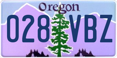 OR license plate 028VBZ