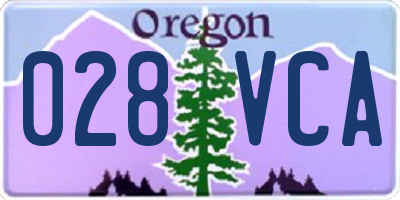 OR license plate 028VCA