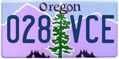 OR license plate 028VCE