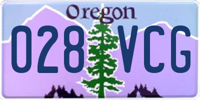 OR license plate 028VCG