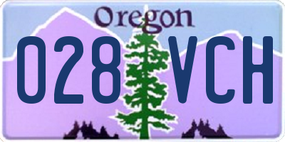 OR license plate 028VCH