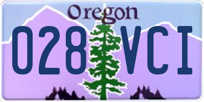 OR license plate 028VCI
