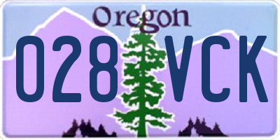 OR license plate 028VCK