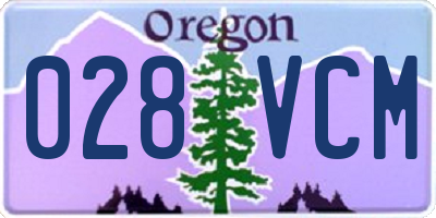 OR license plate 028VCM
