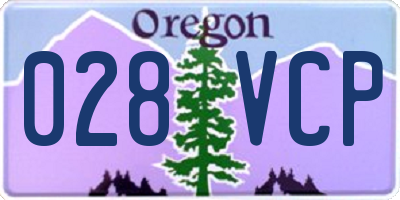 OR license plate 028VCP
