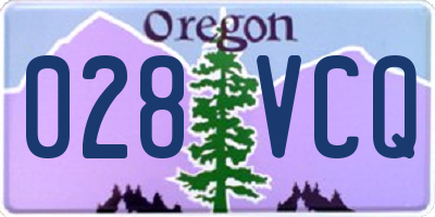 OR license plate 028VCQ