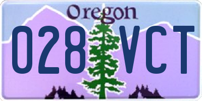 OR license plate 028VCT