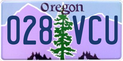 OR license plate 028VCU