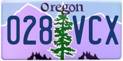 OR license plate 028VCX