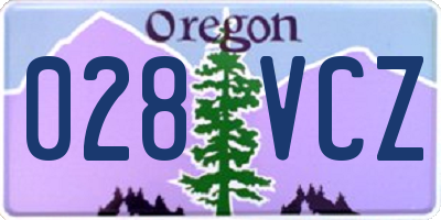 OR license plate 028VCZ