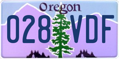 OR license plate 028VDF
