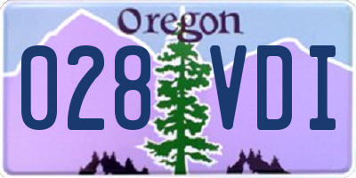 OR license plate 028VDI