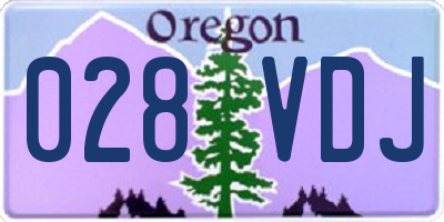 OR license plate 028VDJ