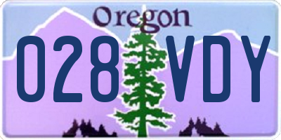 OR license plate 028VDY