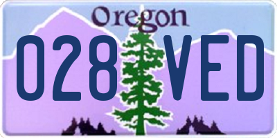 OR license plate 028VED