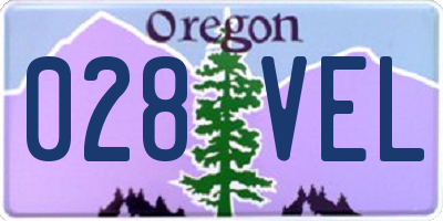 OR license plate 028VEL