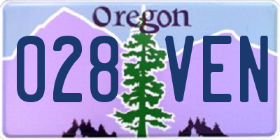 OR license plate 028VEN